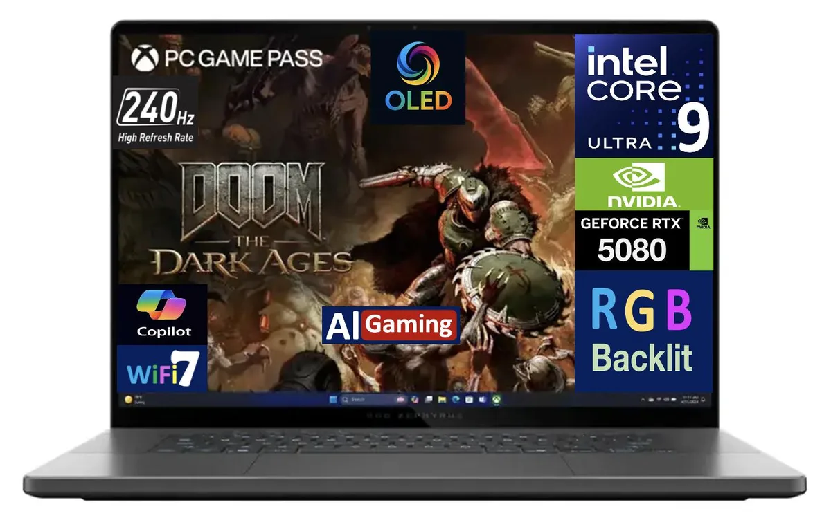 Eclipse Gray gaming laptop closed showing slim profile