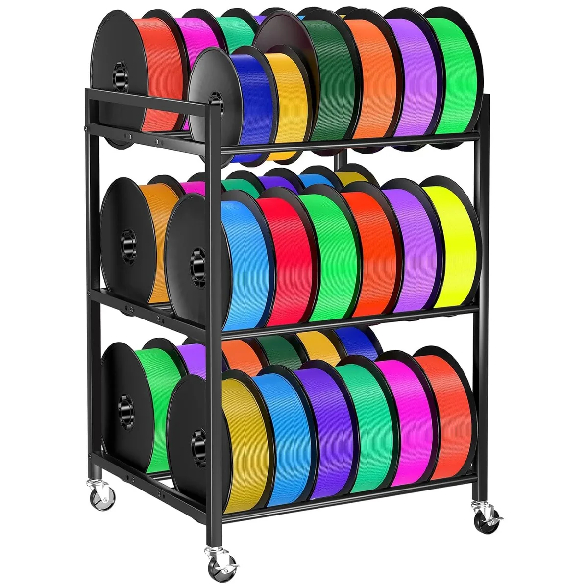 BFKK BFKK 3-Tier Filament Storage Rack with Wheels – 36 Spools — 제품 사진