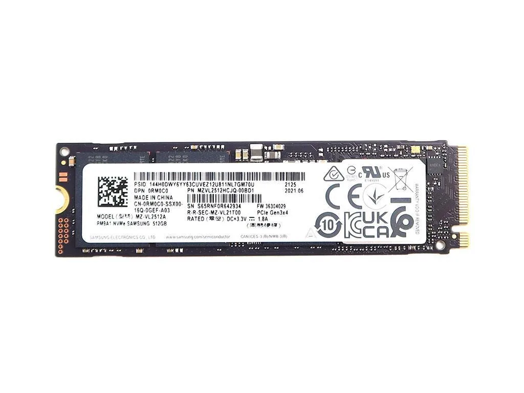 SAMSUNG SAMSUNG RM0C0_UA 512GB M.2 2280 Nvme internal SSD — product photo