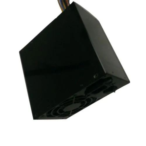 Grey ATX power supply unit with single fan and reduced depth