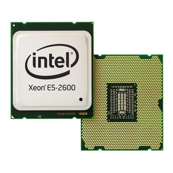Green rectangular server processor on light background