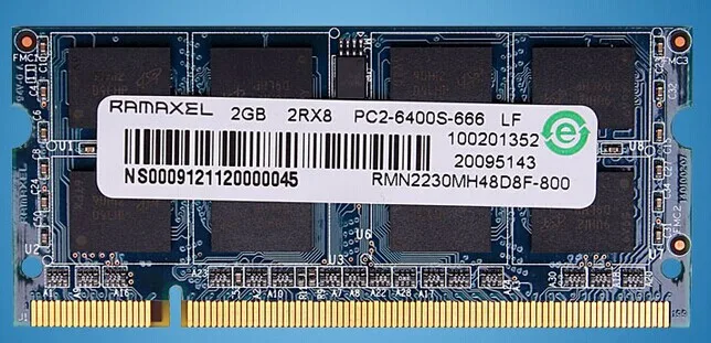 Ramaxel Technology Ramaxel Technology 2GB DDR2 800 PC2-6400S laptop RAM — fotografija izdelka
