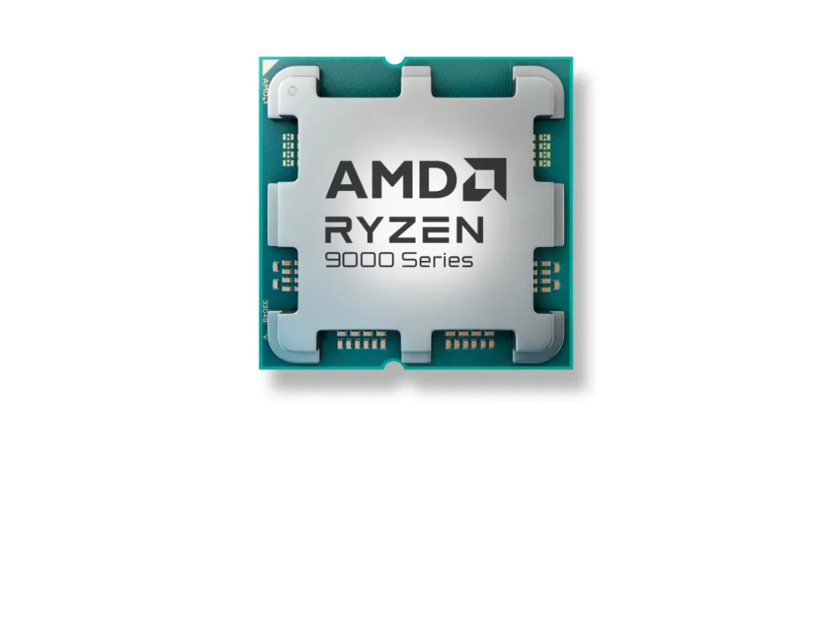 AMD Ryzen 7 9850X3D desktop processor in AM5 package with integrated heat spreader