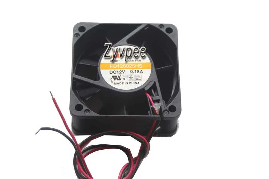 Zyvpee Zyvpee FD126025HS 60×25 mm 12 V 0.18 A 1600 RPM 2-wire case fan — ภาพสินค้า