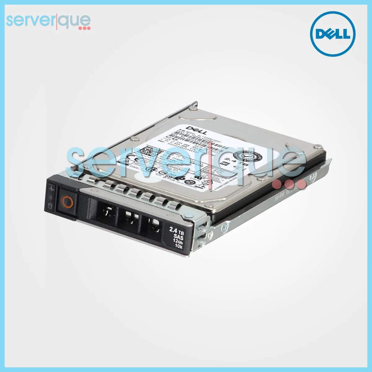 Silver 2.5 inch SAS hard drive with Dell label