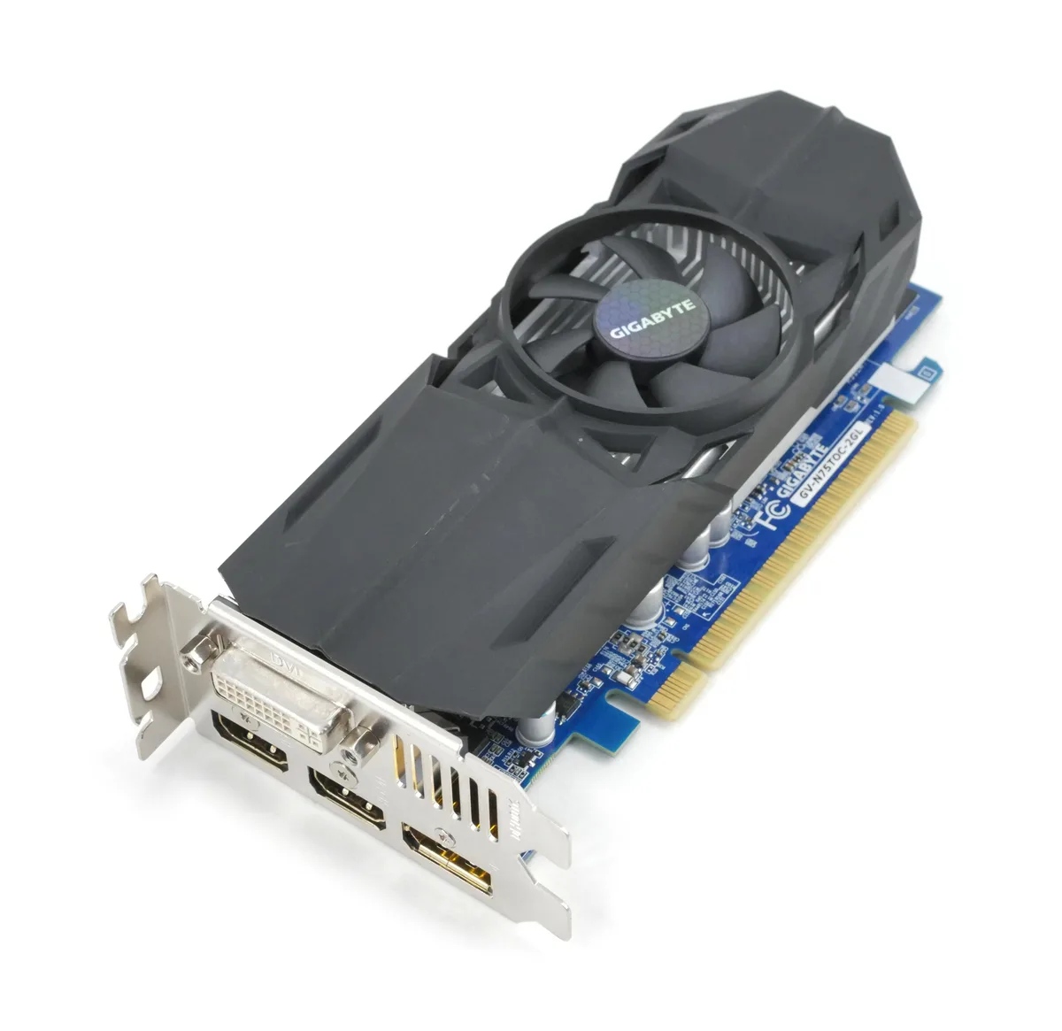 GIGABYTE GIGABYTE GV-N75TOC-2GL GTX 750 Ti 2 GB Low Profile graphics card — photo du produit