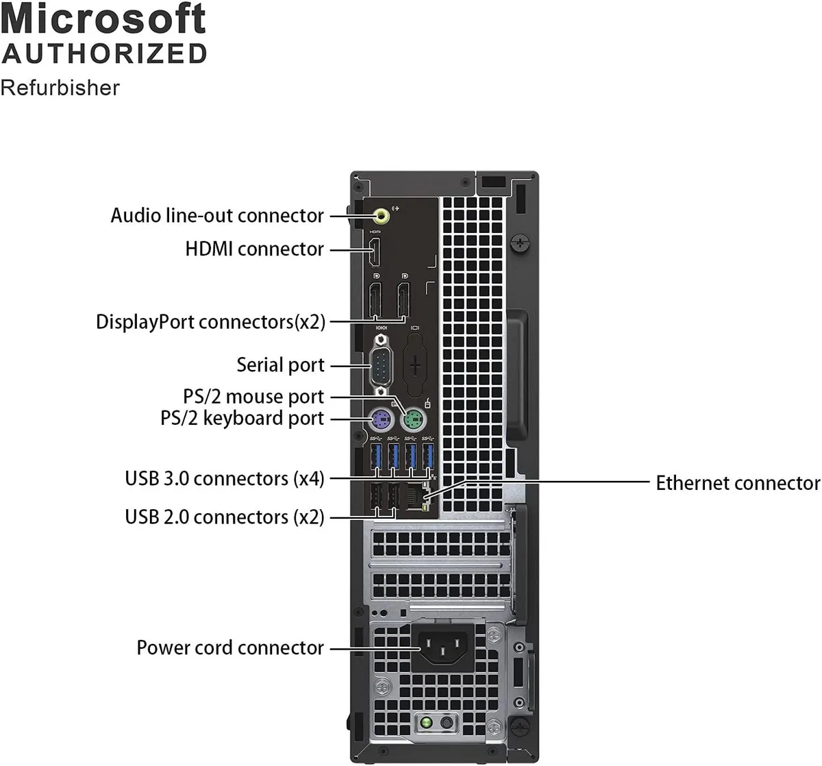 DELL DELL OptiPlex 7050 Intel Core i5-7500 3.40GHz 16GB DDR4 512GB SSD Windows 10 Pro desktop PC — 商品写真