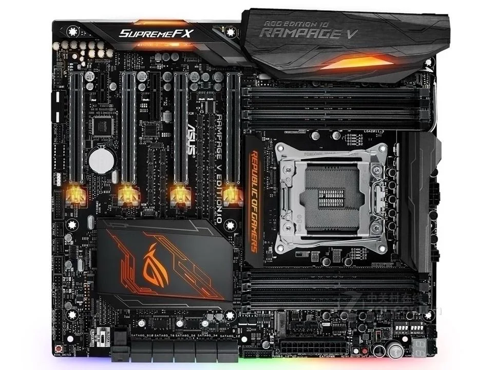 ASUS ASUS ROG Rampage V Edition 10 Intel motherboard LGA 2011-v3 DDR4 128GB E-ATX — photo du produit
