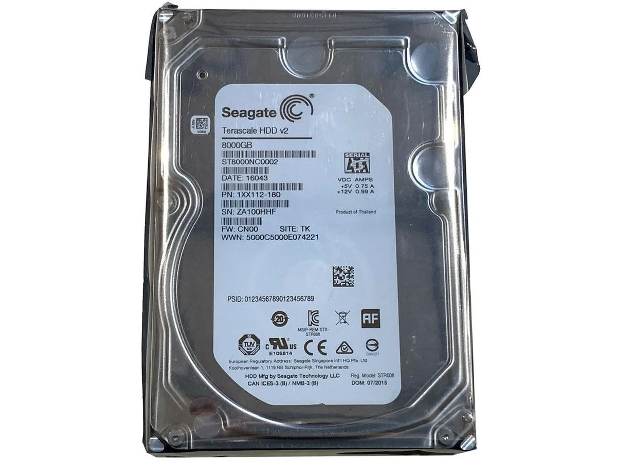 Seagate Seagate Enterprise NAS 8TB 7200 RPM 256MB Cache 3.5" SATA ST8000NC0002 — product photo