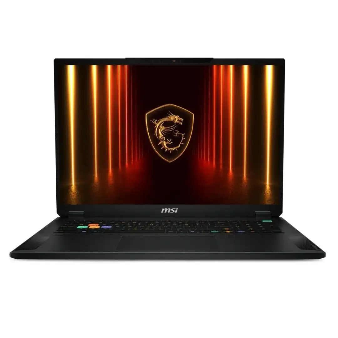 Midnight black 18 inch gaming laptop closed lid matte finish