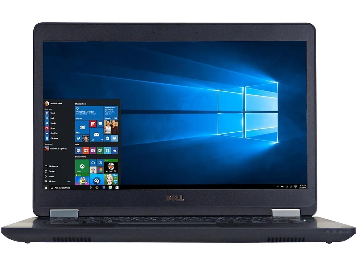 Black Dell Latitude E5470 laptop closed, 14.0 inch form factor, matte finish, no webcam visible