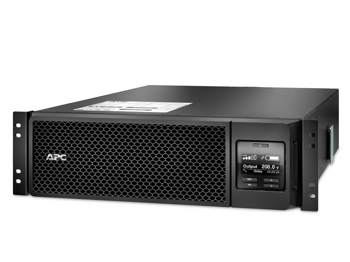 APC APC SRT5KRMXLT 5.4kVA 208V UPS 3U 2x L6-20R 2x L6-30R Network Card SmartSlot Extended Runtime Rail Kit — foto produk
