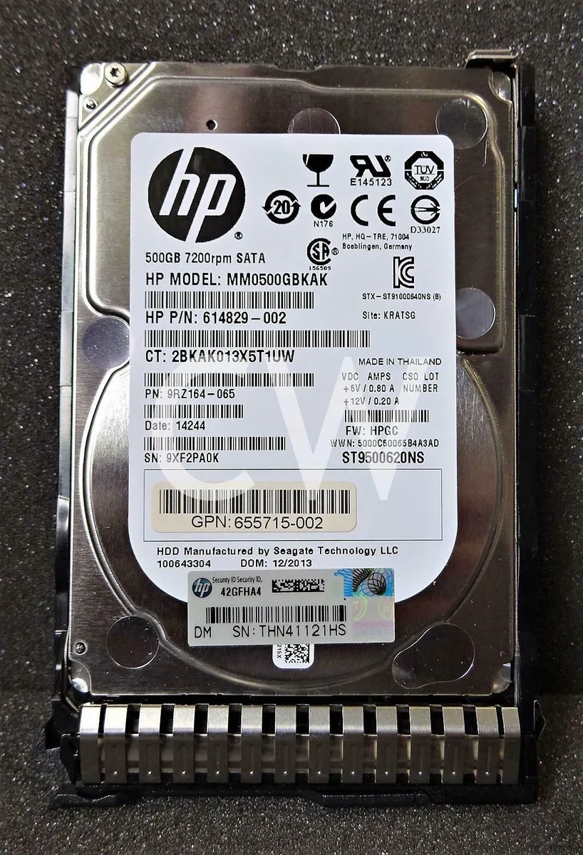 HP HP 656107-001 500GB 7.2K 2.5" SATA HDD ST9500620NS G8 internal hard drive — 제품 사진