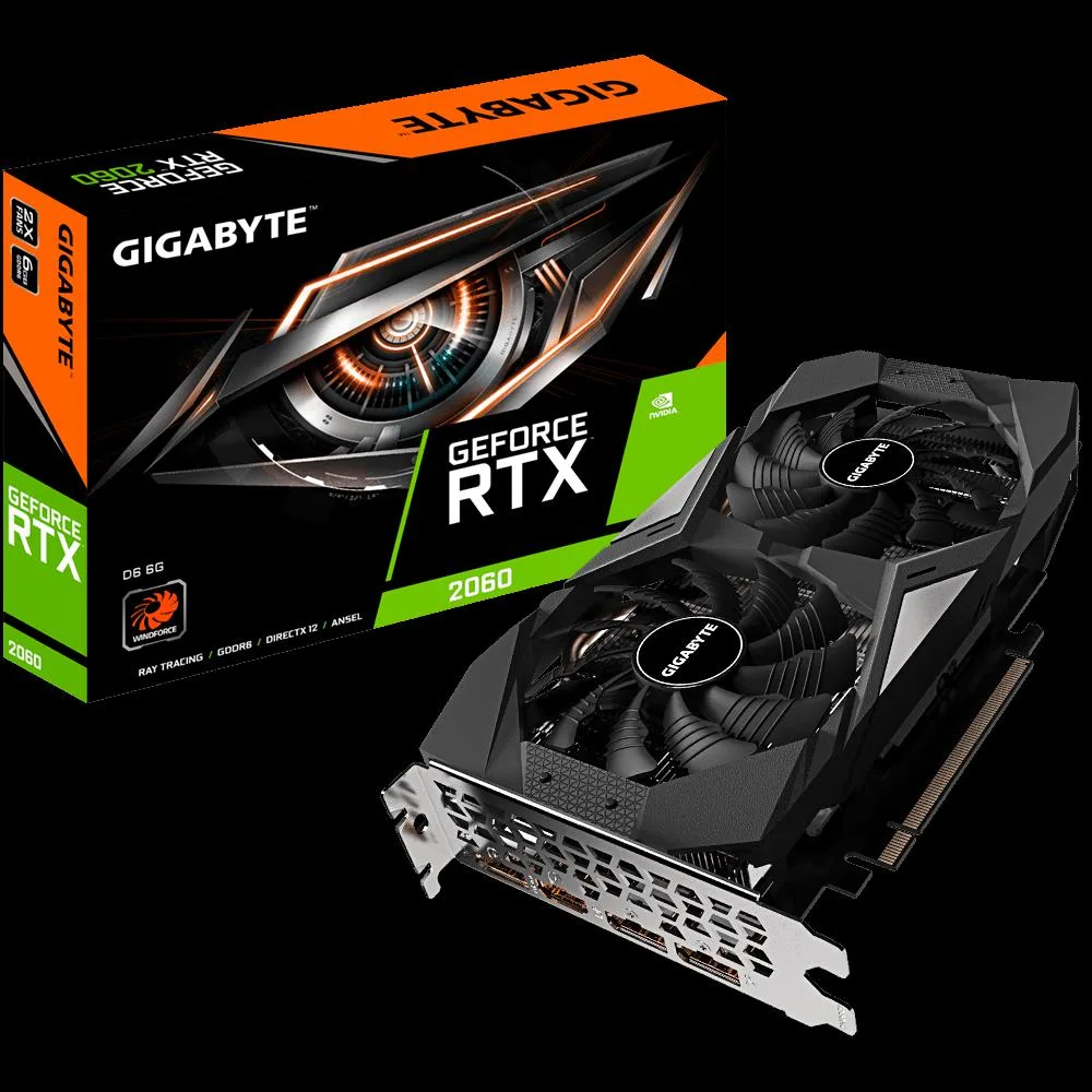 Dual-fan graphics card with black metal shroud and silver heatsink visible