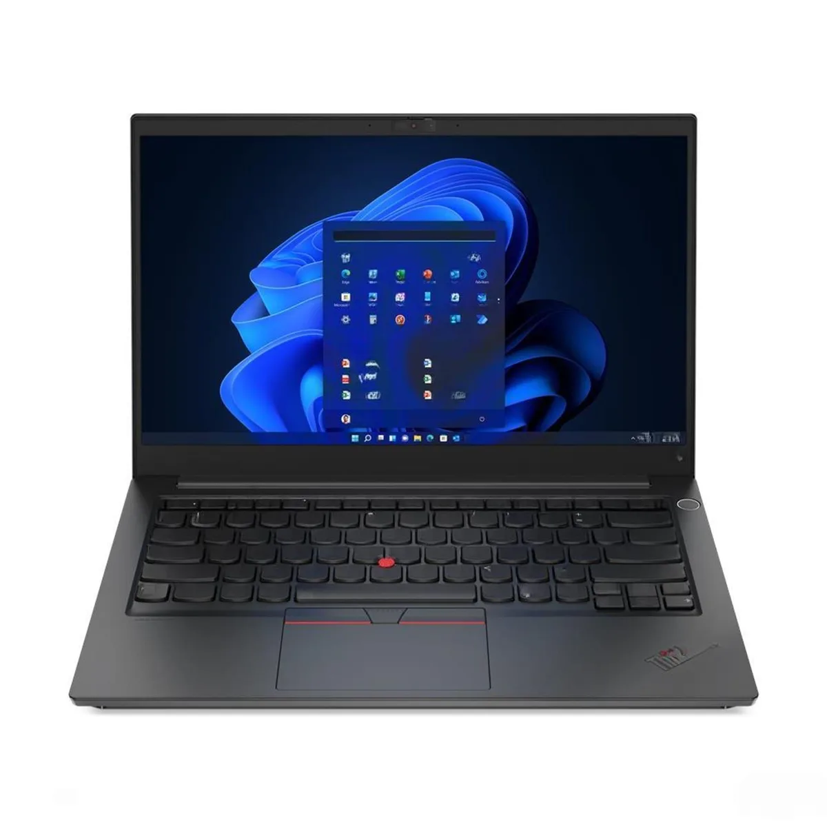 Black 14 inch ThinkPad E14 Gen 4 laptop closed lid matte finish