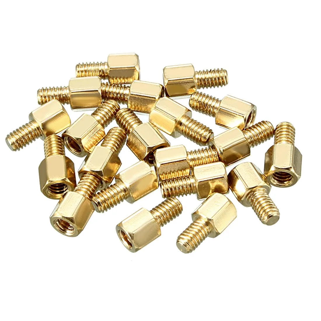 Unique-Bargains Unique-Bargains M4 12mm Brass Hex Standoff Spacer 20pcs — 제품 사진