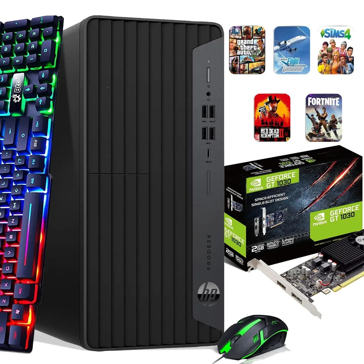 HP HP ProDesk 600 G6 Tower Gaming PC Intel Core i5-10500 16GB DDR4 512GB SSD NVIDIA GT1030 — photo du produit