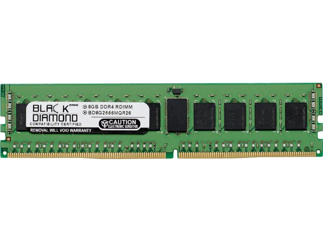 Black Diamond Memory Black Diamond Memory BD8G2666MQR26 8GB DDR4 2666 ECC Registered server RAM — product photo