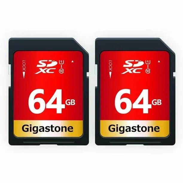 Gigastone Corporation Gigastone Corporation 64GB 2 Pack SDXC UHS-I U1 Class 10 Memory Card — 商品写真