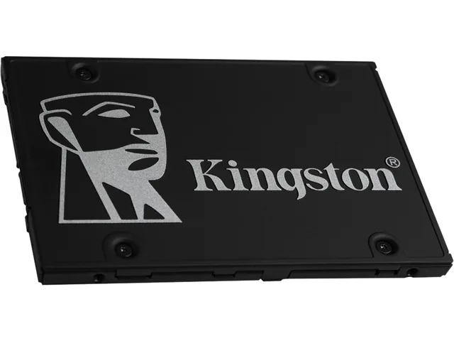 Silver rectangular 2.5 inch internal SSD with label and connector visible