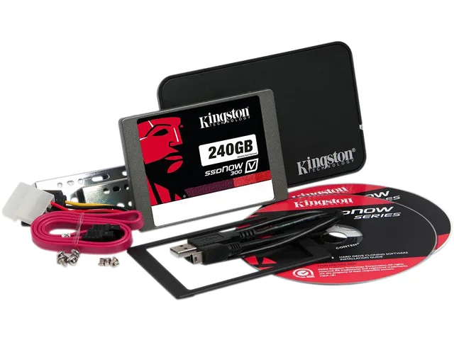 A black 2.5 inch SATA solid state drive with a metal casing and label
