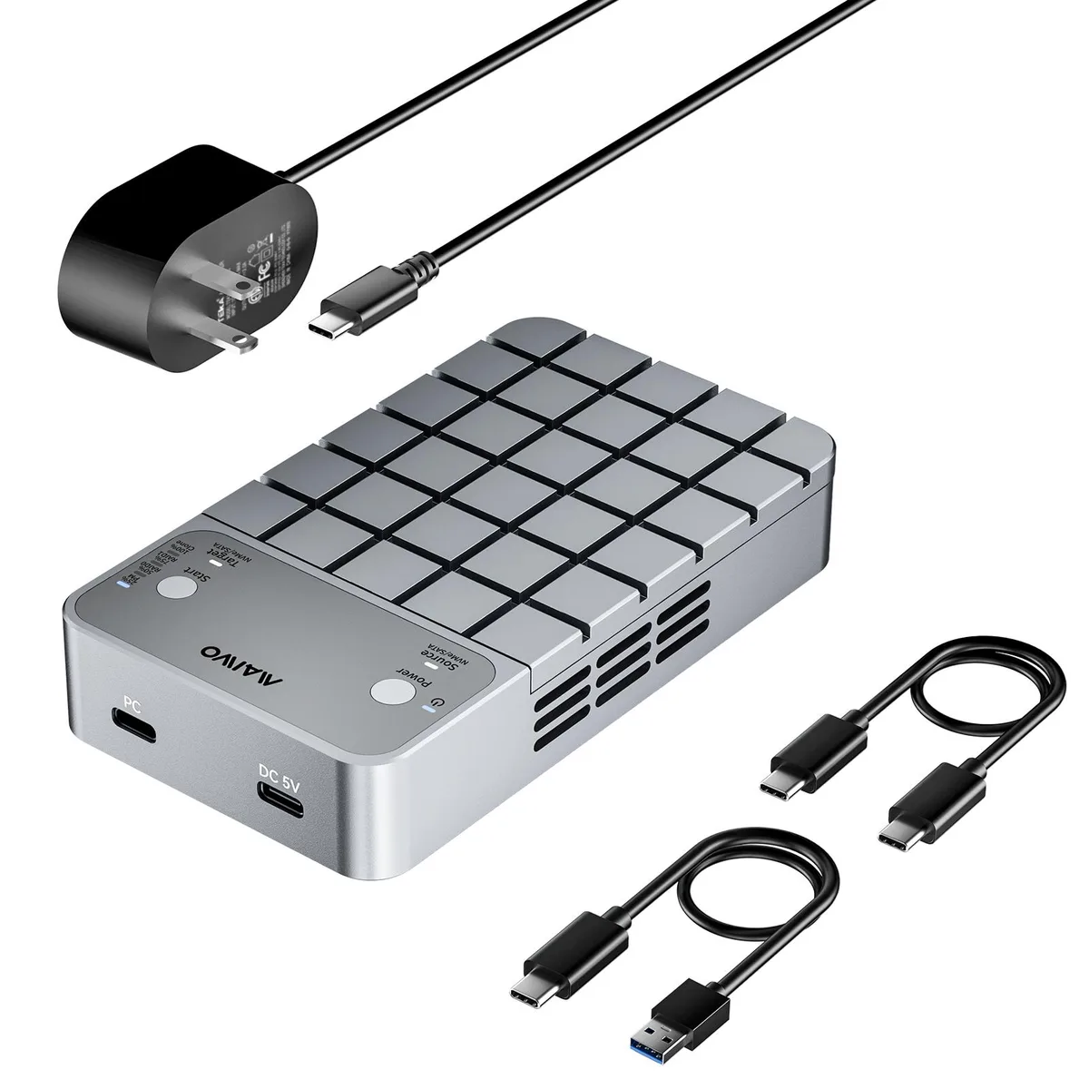 MAIWO MAIWO K2042P3 Dual Bay M.2 NVMe SATA RAID Enclosure 20Gbps USB-C — ภาพสินค้า
