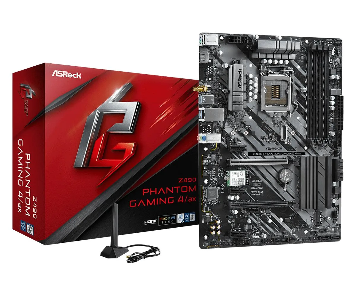 ASRock ASRock Z490 Phantom Gaming 4/ax Intel motherboard — product photo