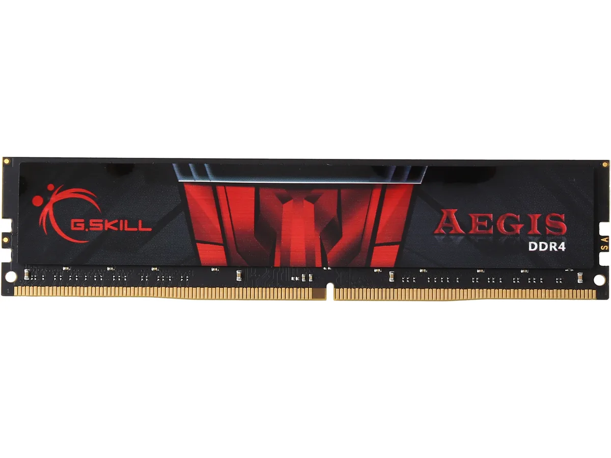 Green single 16GB DDR4 DIMM with low-profile black heatspreader