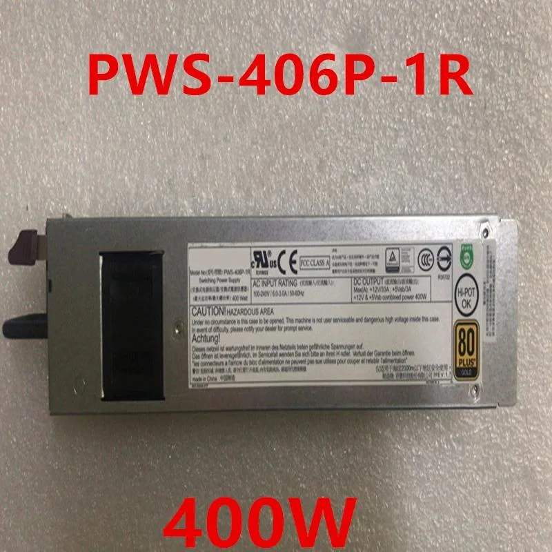 Silver ATX power supply unit with model label