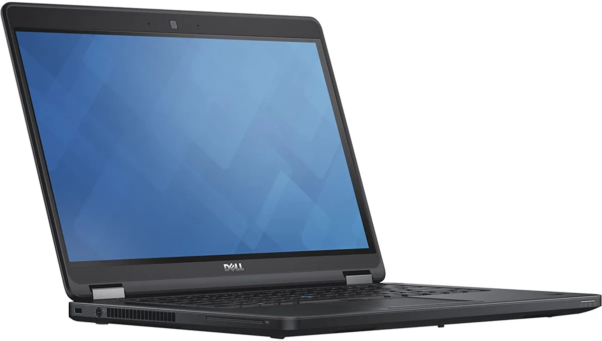Black 14 inch Dell Latitude E5450 laptop with non touch HD screen and backlit keyboard