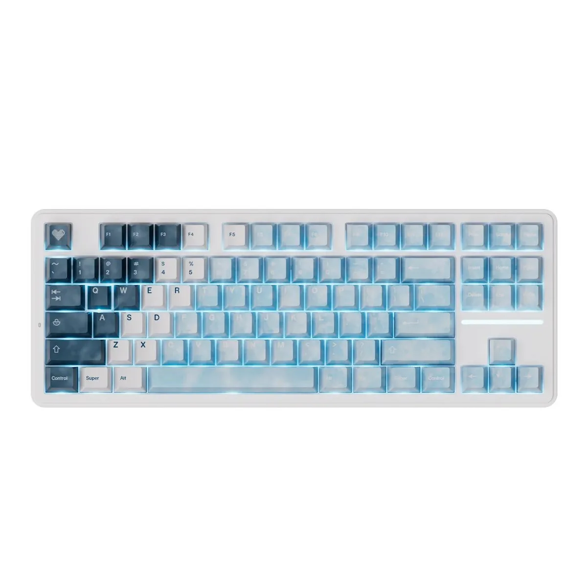 Vszerda Vszerda A87 Pro 87-Key TKL Gasket Hot-Swap RGB Arctic Snow — produktfoto