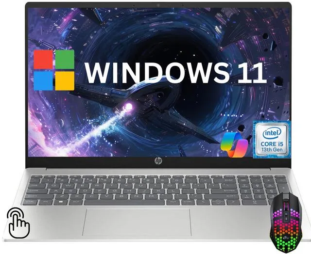 HP HP 15.6" FHD Touchscreen Laptop i5-1334U 20GB 256GB SSD Windows 11 Home Silver — photo du produit