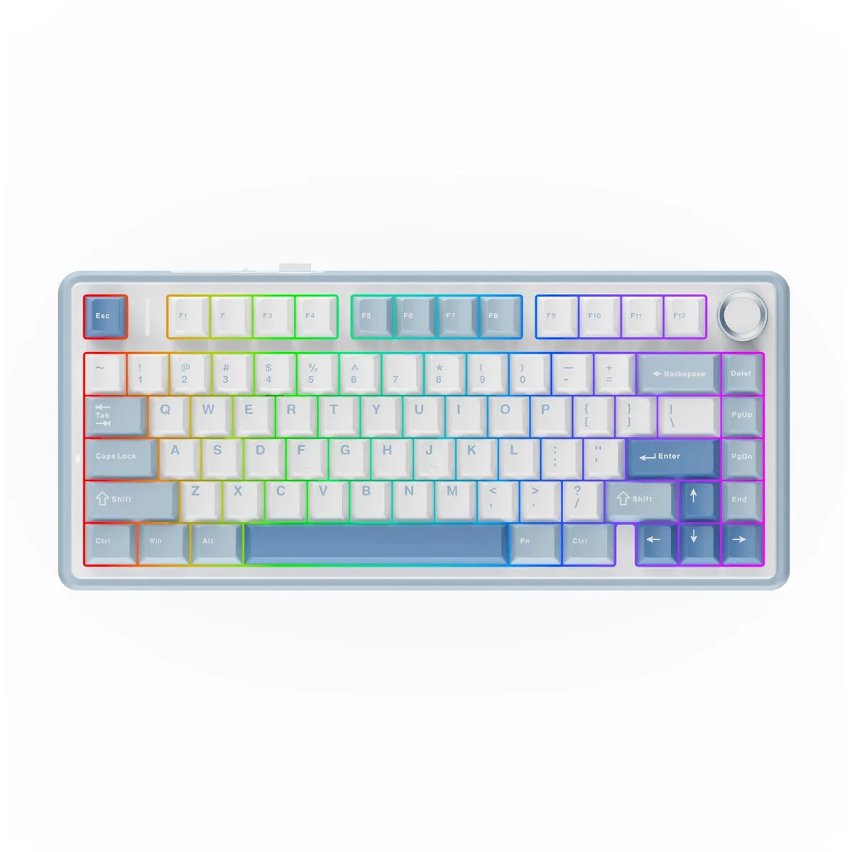 Epomaker Epomaker x Aula F75 75% Gasket Mechanical Gaming Keyboard Sea Salt Blue Ice Vein Switch — photo du produit