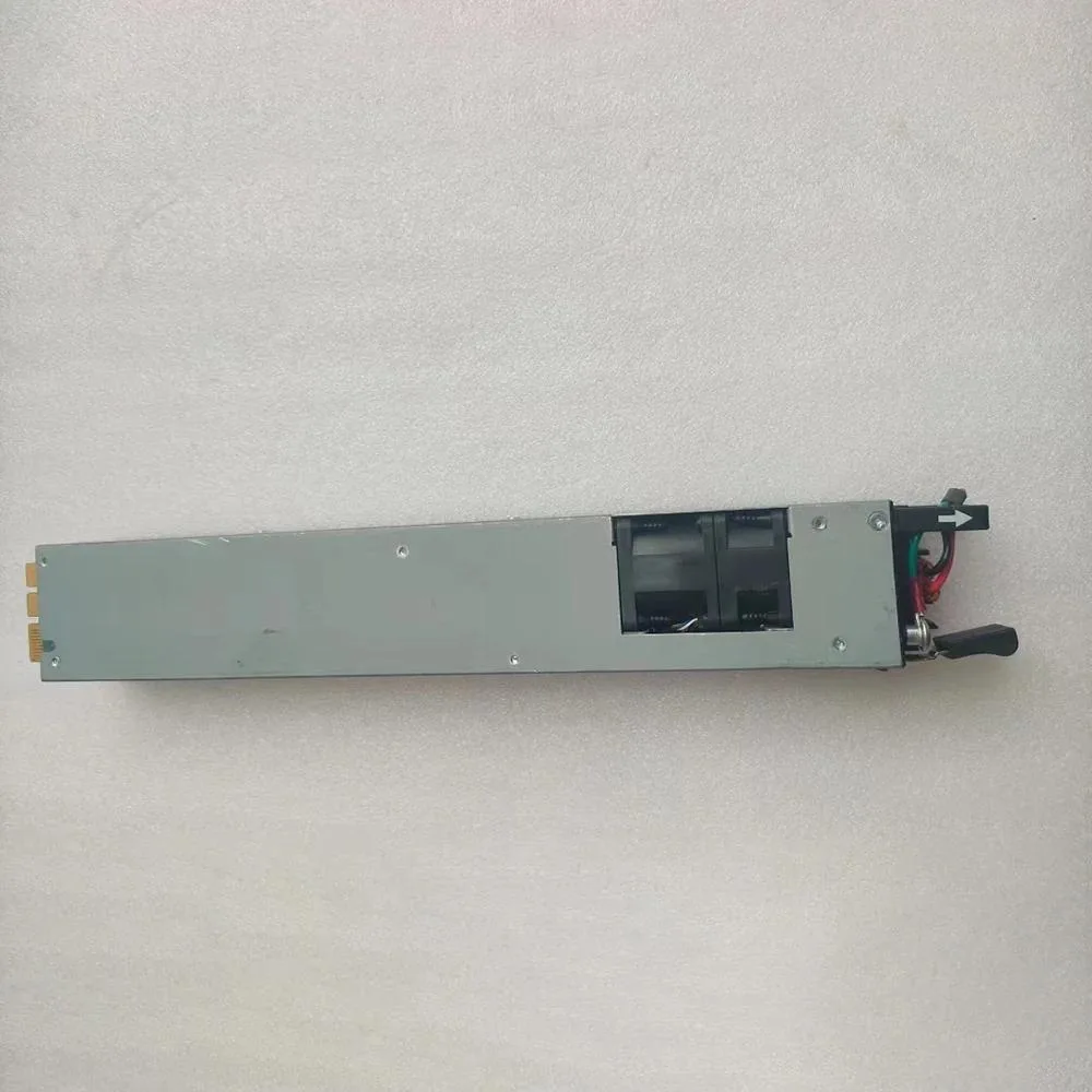 Silver rectangular ATX power supply unit with rear fan grille and power connectors