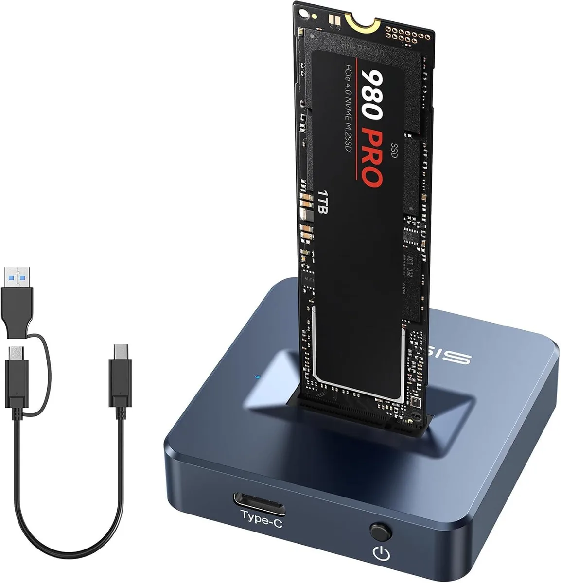 FREEGENE M.2 NVME SATA USB-C Adapter 10Gbps Dark Gray — product photo