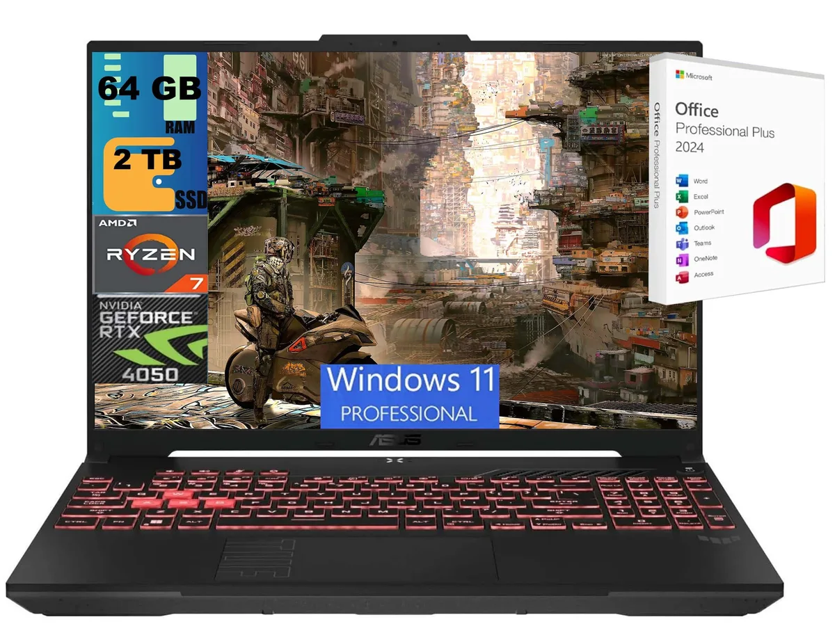 Black 16 inch gaming laptop with matte finish and backlit keyboard