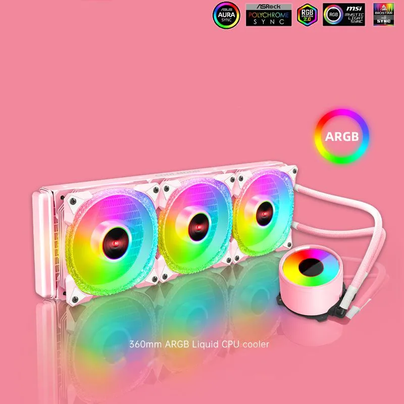 Corn Electronics Corn Electronics ICEMOON 360 liquid cooler pink — photo du produit