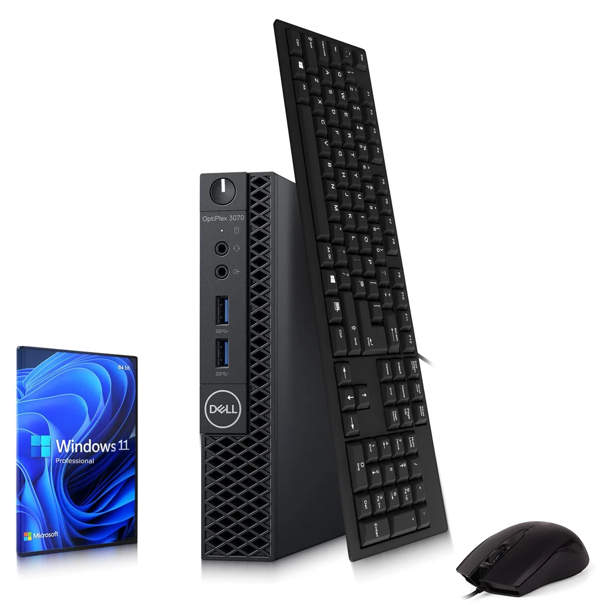 Small black rectangular Dell 3070 Tiny desktop computer
