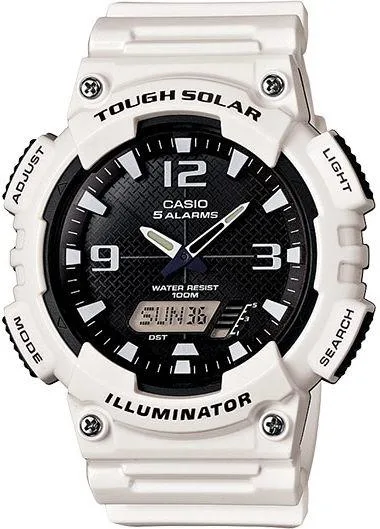 CASIO CASIO AQS810WC-7AV White Solar Watch 47mm — product photo