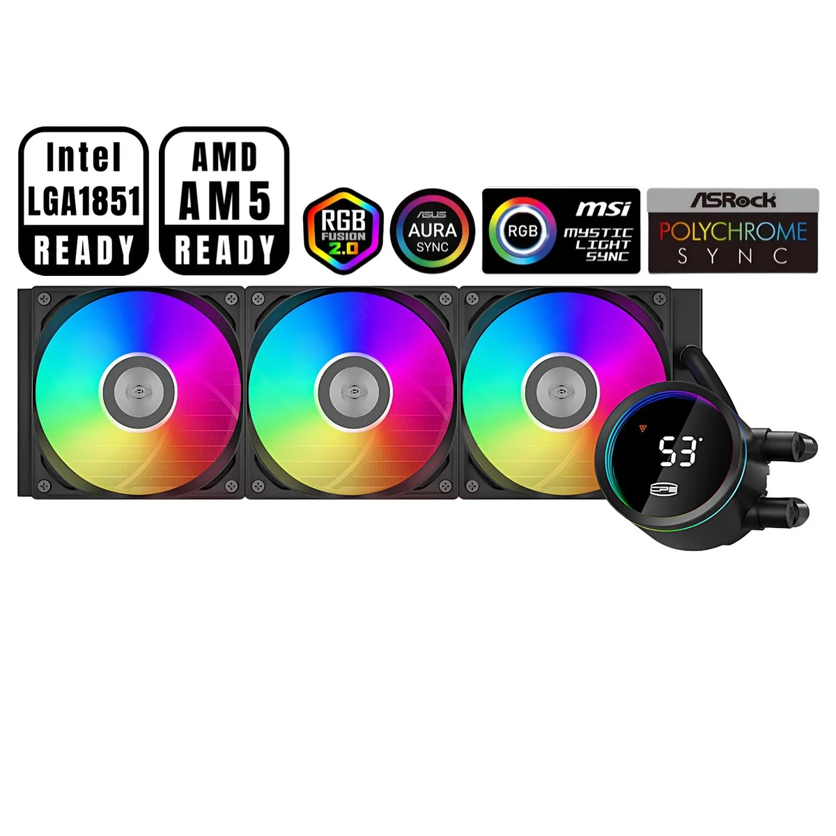 PCCOOLER PCCOOLER DA360 Pro ARGB Digital BK liquid cooler — product photo