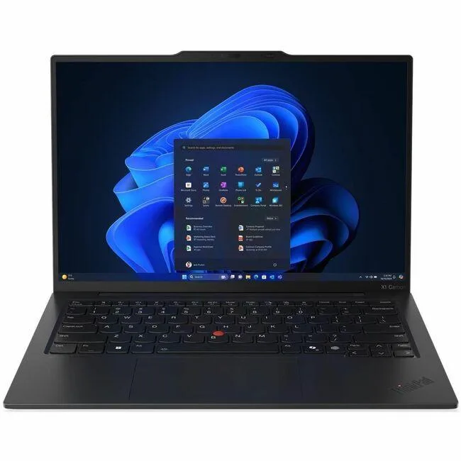 Black 14 inch ultrabook with matte finish and ThinkPad branding