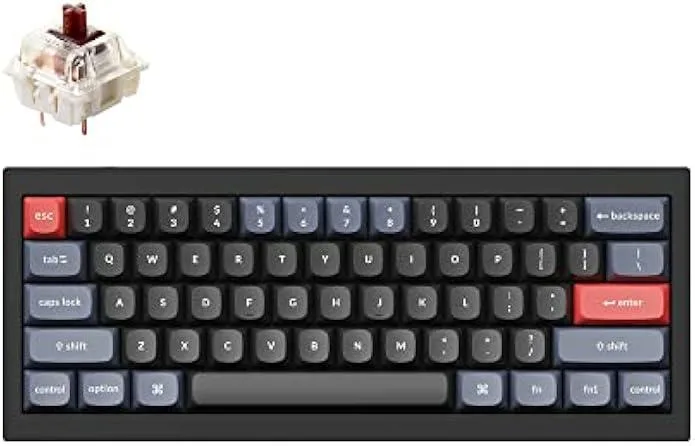 Ksin Ksin 60% Gaming Keyboard Gateron G Pro Brown Switch Black — fotografia produktu