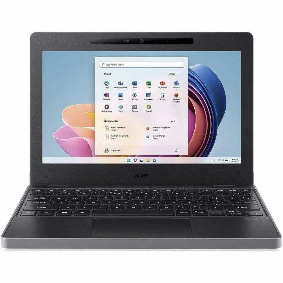 Compact 11.6 inch laptop in shale black finish