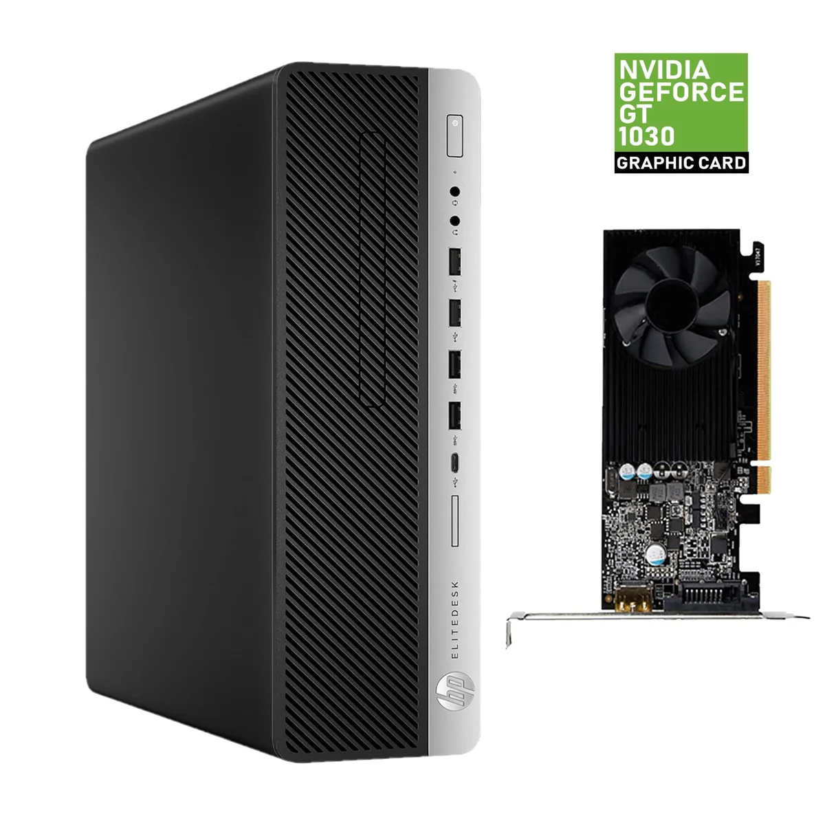 HP HP EliteDesk 800 G3 SFF Gaming Desktop PC i5-6500 8GB DDR4 1TB SSD GT 1030 2GB — product photo
