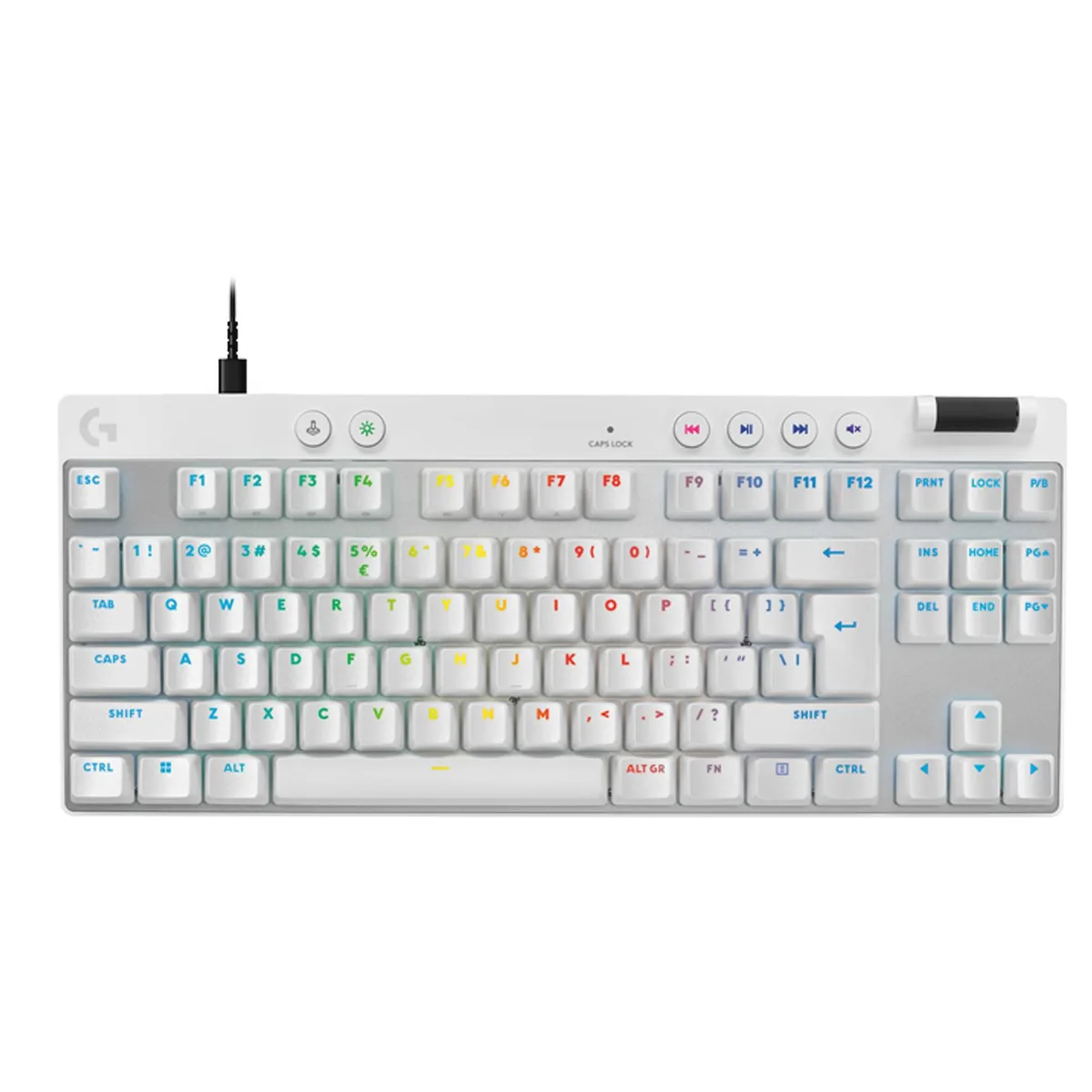 Logitech Logitech G PRO X TKL RAPID Magnetic Analog Gaming Keyboard, White — product photo