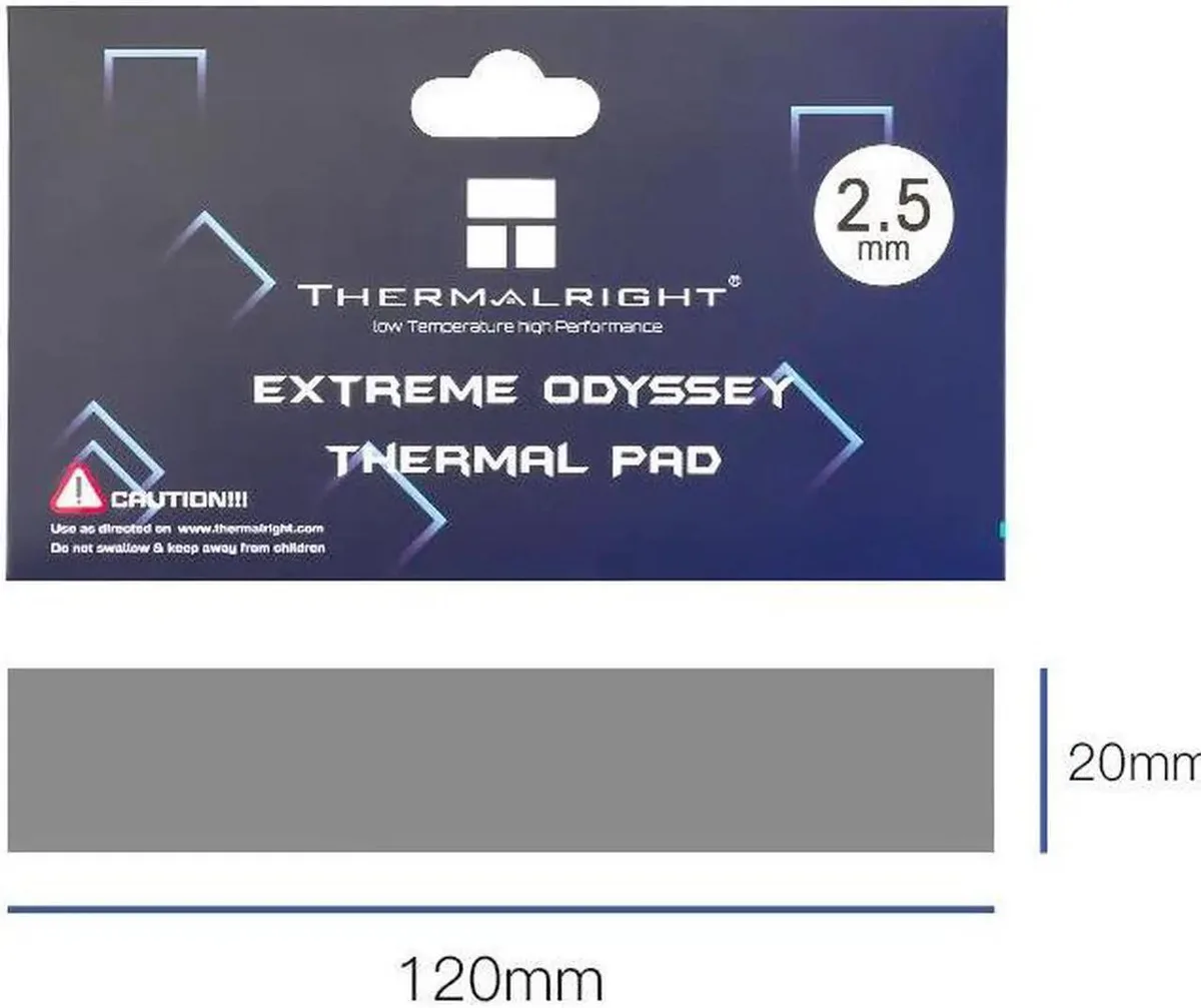 Lirealar Lirealar Extreme Odyssey Thermal Pad 12.8 W/mK 120x20x0.5mm — product photo