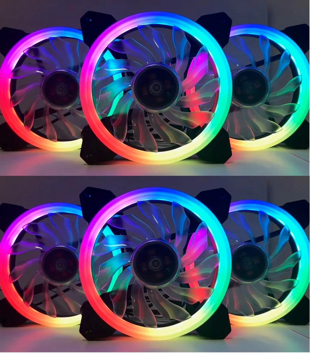 E-POWER E-POWER EP-FAN-2RGB6 120mm ARGB PWM Case Fan 6-Pack with Hub and Remote — صورة المنتج