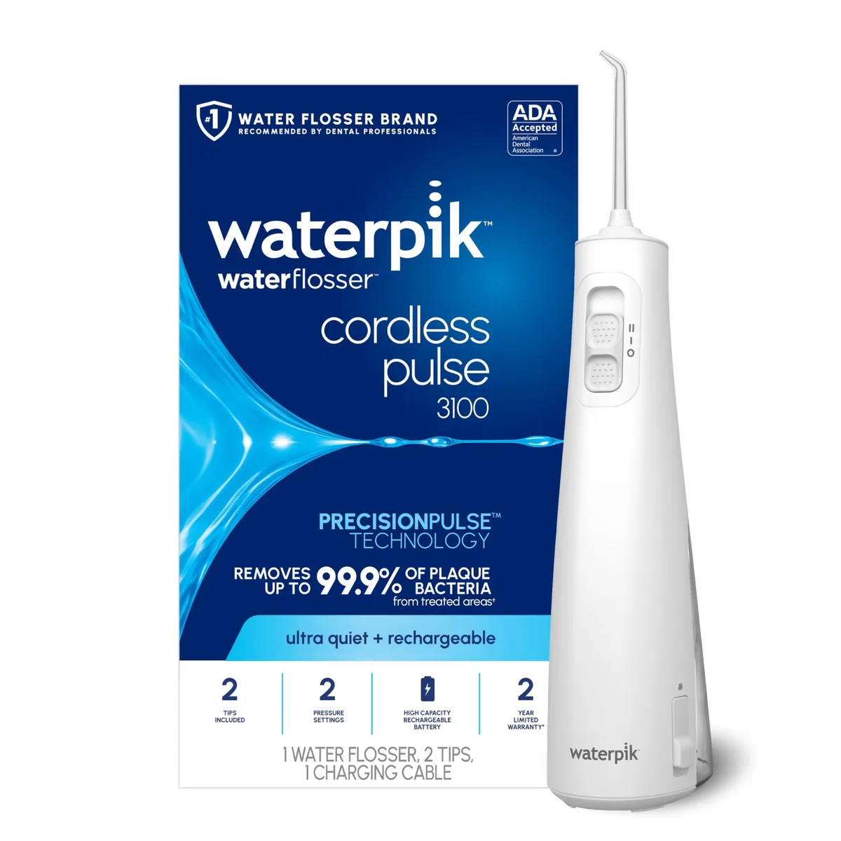  Waterpik Cordless Pulse 3100 Water Flosser White — product photo