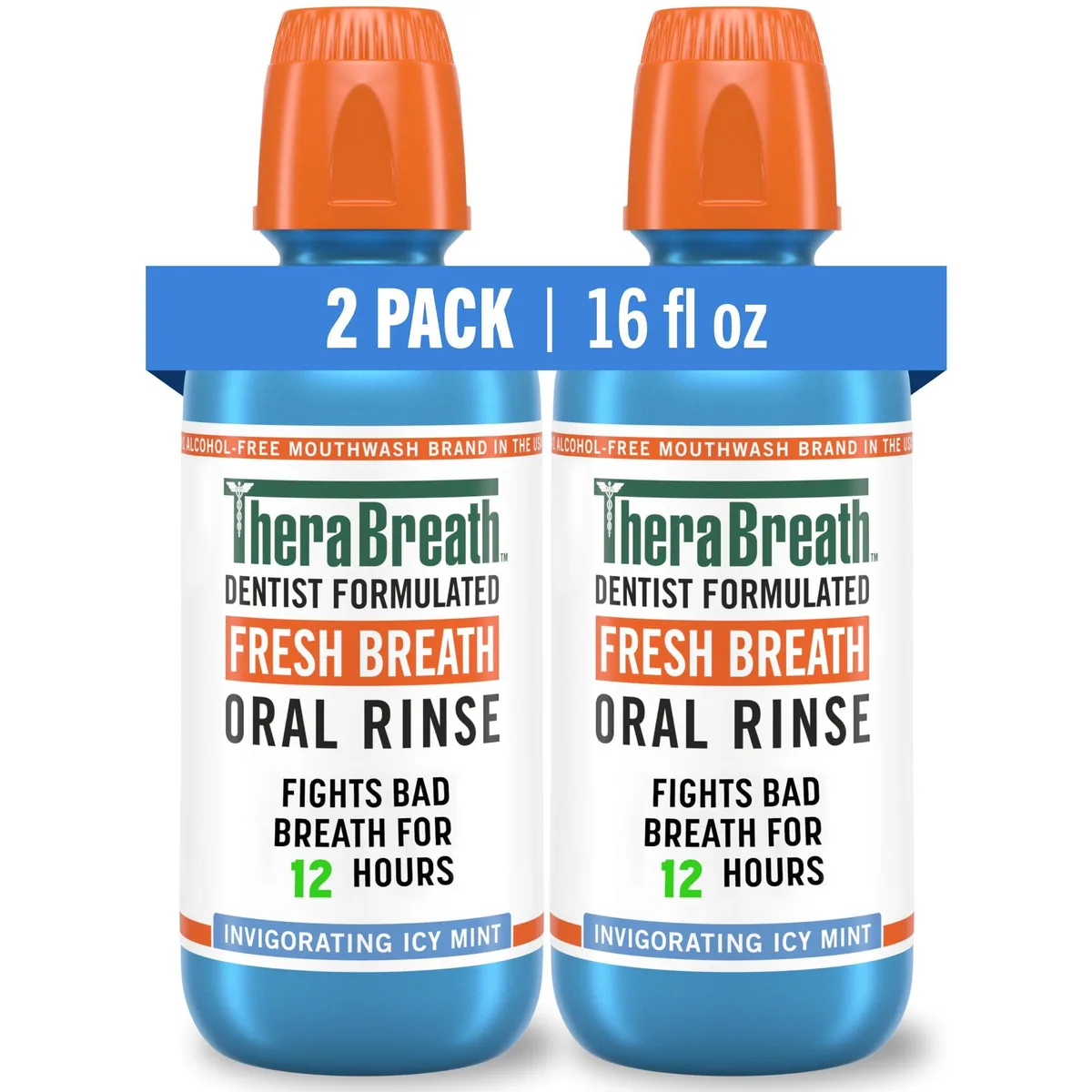 TheraBreath 14713 Icy Mint Oral Rinse 16 fl oz Pack of 2 — product photo