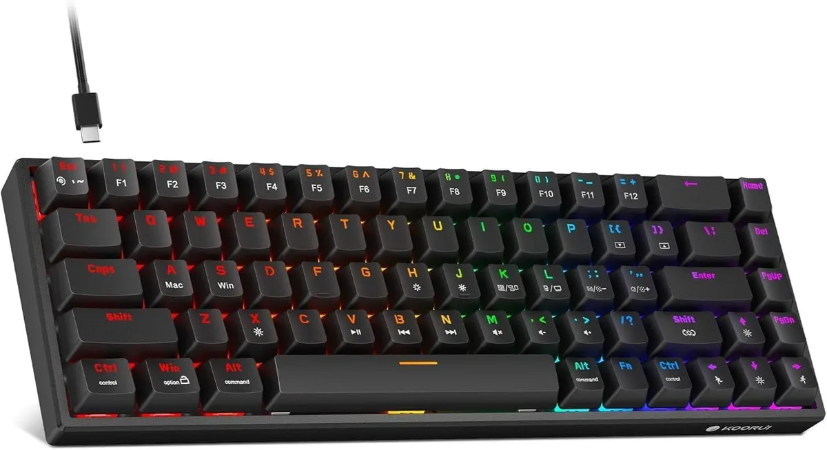 TUKO TUKO 60% Mechanical Gaming Keyboard Blue Switch 68 Keys — product photo